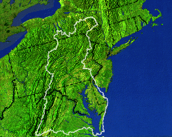 View of the Bay area from the air