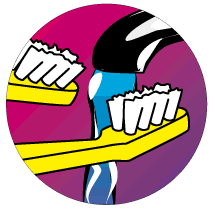 Picture of the fausset and tooth brush